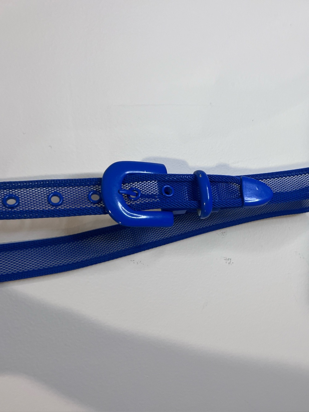 Unique Bright Blue Metal Mesh Belt